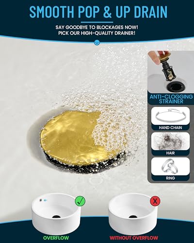 Bathroom Faucet Brushed Gold 8 Inch Certerset 3 Hole 2 Handles Faucet, BF-106B, 14 Inch Pull Down Out Sprayer Washing Pet & Cleaning, 360 Swivel Spout Widespread Coverage Vanity - color: Brushed Gold