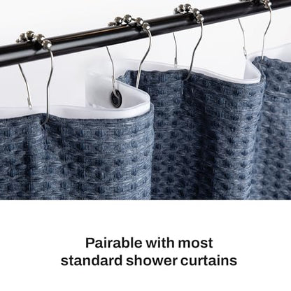 DKNY Frosty Shower Curtain Liner 70 x 72 Polyethylene with Gold Grommets - color: Frosty/Gold Grommets