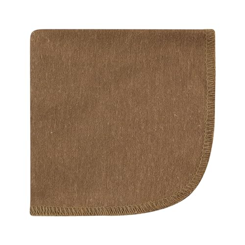 Hudson Baby Unisex Baby Flannel Cotton Poly Washcloths, Brown Bear 12 Pack, One Size - color: Brown Bear 12 Pack