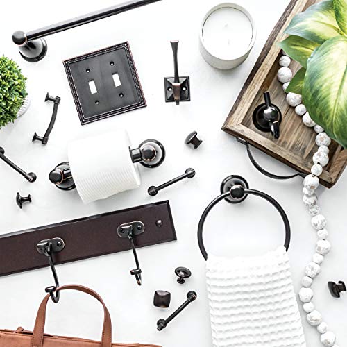 Franklin Brass 5-Piece Oil Rubbed Bronze Bathroom Set (2) Towel Racks, Ring, Toilet Paper Holder, Hook | Kinla Bath Accessories - color: Oil Rubbed Bronze, style: 5-Piece Bath Accessory Set