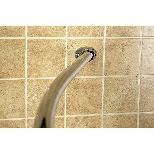 Kingston Brass CC3171 Adjustable Hotel Single Curved Shower Curtain Rod, Polished Chrome - color: Polished Chrome