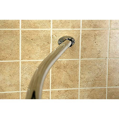Kingston Brass CC3171 Adjustable Hotel Single Curved Shower Curtain Rod, Polished Chrome - color: Polished Chrome
