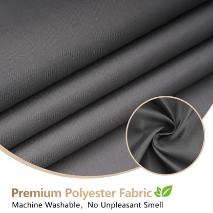 Seenus 72 x 84 inch Extra Long Waterproof Fabric Shower Curtain Liner, Charcoal Grey Cloth Shower Liner with 3 Large Magnets, Bathroom Dark Grey Long Shower Curtain Machine Washable - color: Charcoal Grey, size: 72"W x 84"L (Pack of 1)