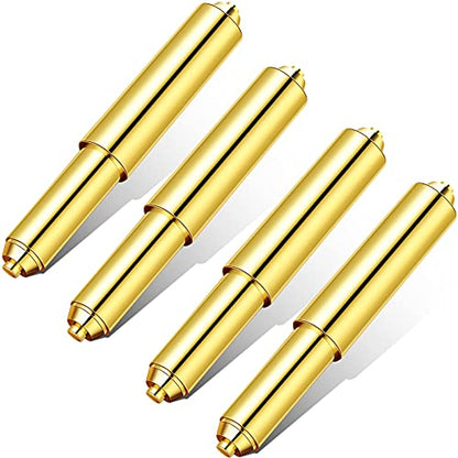 Shappy 4 Pcs Universal Toilet Paper Holder Replacement Rod Spring Loaded Plastic Retractable Paper Replacement Rod Toilet Tissue Roll Holder Insert for Bathroom Home Fixture Accessories (Gold) - color: Gold