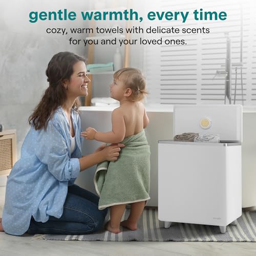 SereneLife WIFI Luxury Rectangle Towel Warmer - Spa & Bathroom Blanket Heater with Custom Fragrance, Auto Shut-Off, Fits 2 large Towels, Blankets, Bathrobes, PJ's - Perfect Gift for Him & Her (Silver) - color: Silver