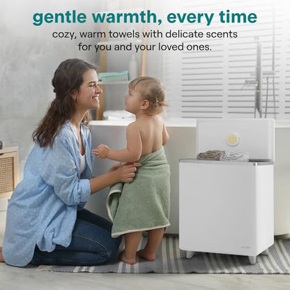 SereneLife WIFI Luxury Rectangle Towel Warmer - Spa & Bathroom Blanket Heater with Custom Fragrance, Auto Shut-Off, Fits 2 large Towels, Blankets, Bathrobes, PJ's - Perfect Gift for Him & Her (Silver) - color: Silver