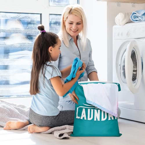 2 Pcs Large Travel Laundry Bag - Washable Waterproof Wet Bag for Dirty Clothes, Swimsuit, Workout, Gym, Swimming Pool, Yoga, College Dorm (Black+Blue) - color: Black+Blue