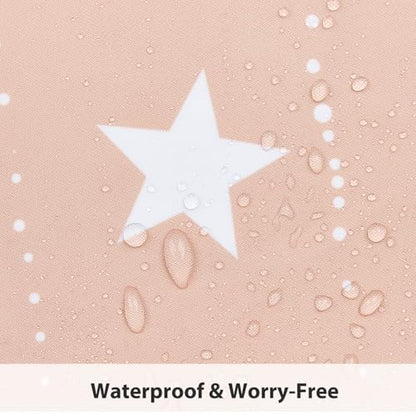 Starry Night Shower Curtain, Waterproof Shower Curtains for Bathroom, Cloth Star Shower Curtain Set with Hooks, Peach Pink Celestial Space Shower Curtains, 72x84 Inches - color: Starry Night - Peach Pink, size: 72"W x 84"L (Pack of 1)