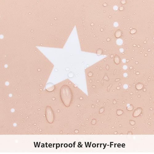 Starry Night Shower Curtain, Waterproof Shower Curtains for Bathroom, Cloth Star Shower Curtain Set with Hooks, Peach Pink Celestial Space Shower Curtains, 72x78 Inches - color: Starry Night - Peach Pink, size: 72"W x 78"L (Pack of 1)