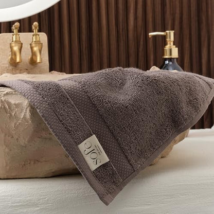 SOFE H&L | Olea Luxury Turkish Cotton Bath Towel Set of 1 : 1 Jumbo Bath Towel - Dark Gray | Premium, Soft, Durable, Absorbent | XL Bath Towels Oversized - color: Dark Gray, size: Set of 1 (1 Jumbo Bath Towel)