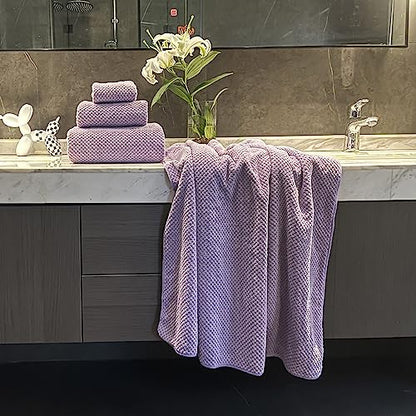 Oversized Bath Towels Extra Large 40x80 Inches Bath Sheets for Adults Super Soft Quick Dry Highly Absobent Microfiber Shower Towels (Lavender,6 Piece)… - color: Lavender 6 Piece, size: 6 Piece