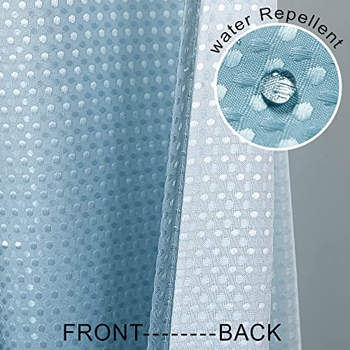 Mrs.Naturall Slate Grey Blue Shower Curtains for Bathroom,Bath Small Stall Shower Curtain Liner with Hooks Sets,36 x 72In,Pale Blue - color: Blue Grey, size: 36"W x 72"L (Pack of 1)