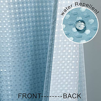 Mrs.Naturall Slate Grey Blue Shower Curtains for Bathroom,Bath Small Stall Shower Curtain Liner with Hooks Sets,36 x 72In,Pale Blue - color: Blue Grey, size: 36"W x 72"L (Pack of 1)