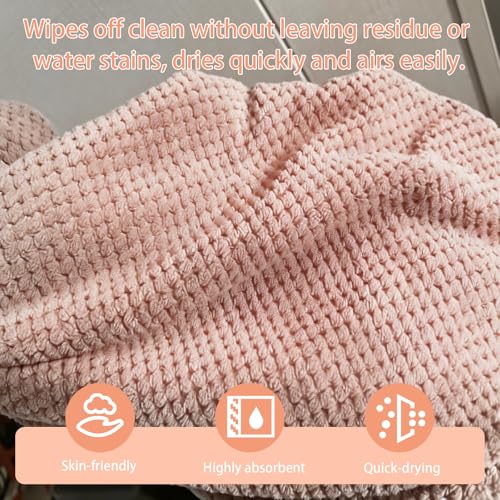 Extra Large Microfiber Bath Towels Set of 6 for Adults, 35″ x 70″, Soft and Super Absorbent, Quick Dry, No Fading and No Lint, Luxury Towel Set for Bathroom, Spa, Gym, Travel - Pink - color: Pink 6-pack