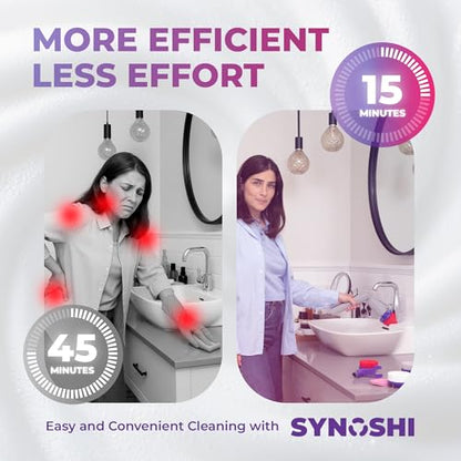Synoshi PRO Cone Brush Heads Set (2 Units) | For Electric Spin Scrubber Bathroom & Shower Cleaning Brush Universal Cleaning for Kitchen, Floors.