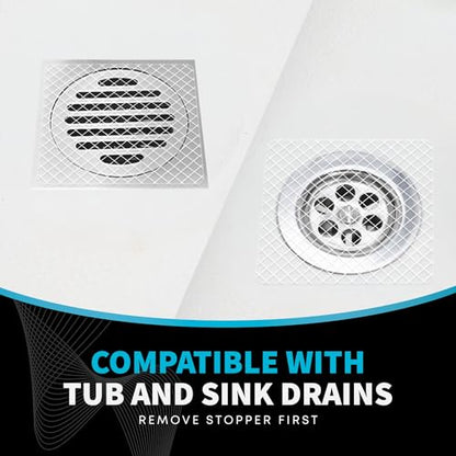 TubShroom 26 Pack Square Disposable Drain Cover - Hair Catcher Mesh Sticker Strainers for Shower Bathtub and Bathroom - Hair Catcher Sticker Drain Protector - Half Year Supply - size: 26 Pack, style: Square