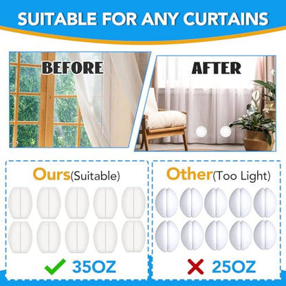 YixangDD 20 Pack Shower Curtain Weights, Magnetic Curtain Weights, 10 Pairs | Silicone Wrapped Rust-Proof Curtain Clips Outdoor for Shower Liner, Drapery, Tablecloth, Flag from Blowing Around, White - color: 20 Packs