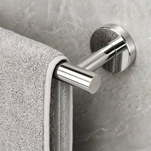 NearMoon Bath Towel Bar, Thicken Stainless Steel Shower Towel Rack Holder Wall Mounted for Bathroom, 10-lnch Overall Length-7-lnch Usable Hanging Space (1 Pack, Chrome Finish) - color: Chrome Finish, size: 10 Inch