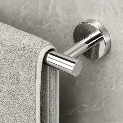 NearMoon Bath Towel Bar, Thicken Stainless Steel Shower Towel Rack Holder Wall Mounted for Bathroom, 10-lnch Overall Length-7-lnch Usable Hanging Space (1 Pack, Chrome Finish) - color: Chrome Finish, size: 10 Inch