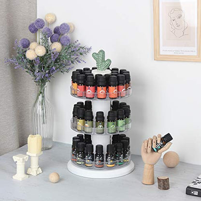 J JACKCUBE DESIGN Rotating Essential Oil Display Stand Spinning Rack for 45 Bottles(up to 72) Organizer 3 Tier Storage Holder -MK505B (3 Tier) - color: 3 Tier