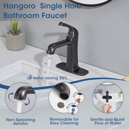 Oil-Rubbed Bronze Tub Faucet, Brass Single Hole Bathtub Faucets for 1 or 3 Holes, Brushed Faucet with Supply Lines - color: A-Oil-Rubbed Bronze