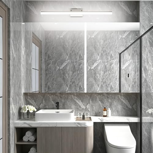 Aipsun 40 inch Modern Brushed Nickel Vanity Light Adjustable LED Bathroom Light Fixtures Over Mirror Rotatable Vanity Lighting 5500K - color: Brushed Nickel, size: 40 in
