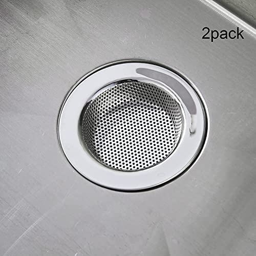 LASSHSWA Kitchen Sink Strainer Stainless Steel, Kitchen Sink Drain Strainer，Sink Strainers for Kitchen Sinks with Large Wide Rim 4.5" Diameter (4 Pack) - style: 4 PACK