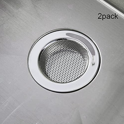 LASSHSWA Kitchen Sink Strainer Stainless Steel, Kitchen Sink Drain Strainer，Sink Strainers for Kitchen Sinks with Large Wide Rim 4.5" Diameter (4 Pack) - style: 4 PACK