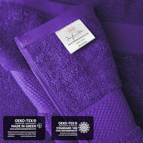 Infinitee Xclusives – Luxury Bath Sheets Towels – 1 Pack 600 GSM (35X70 Inches) – 100% Ring Spun Cotton Large Bath Towels for Bathroom (Profound Purple, Bath Sheets - Pack 1) - color: Profound Purple, size: Bath Sheet - 1 Pack