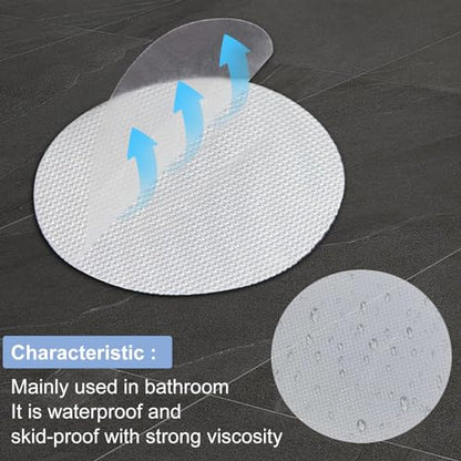 40 PCS Non-Slip Bathtub Stickers, Anti Slip Shower Stickers Safety Bathtub Strips Adhesive Decals with Premium Scraper for Bath Tub Shower Stairs (Clear)