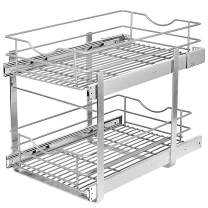 Pull Out Cabinet Organizer,(17½"W x 22" D) 2 Tier Soft Close Slide Out Drawer For Kitchen Base Cabinet, Individual Pull Out Shelf, Roll Out Pantry Organization, 22 Inch Deep - size: 2 Tier(17½"W x 22"D)