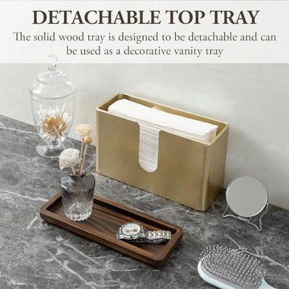 MyGift Gold Paper Towel Holder - Wall Mounted Paper Towel Dispenser & Bathroom Napkin Holder - color: Brass