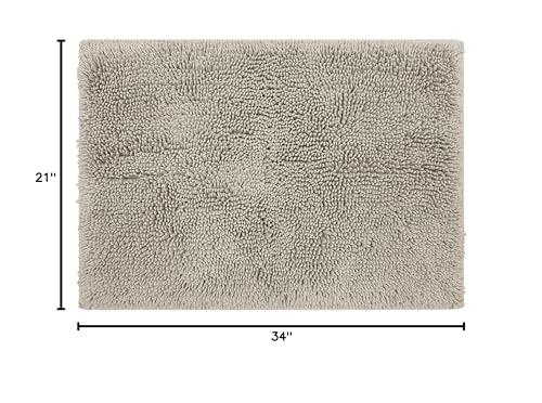 Mohawk Home Classic Cotton Ii Silver 1' 9" x 2' 10" Bath Mat - color: Silver, size: 1'9" x 2'10" (Rectangular)