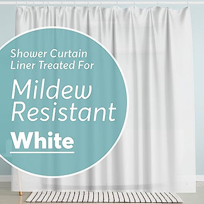 BigFoot Shower Curtain – 72 x 72 PEVA Heavy Duty Shower Curtain with Rustproof Metal Grommet and 3 Magnetic Weights – Odor Free and Compatible with Standard Showers, White - color: 3b Peva White Heavy Duty, size: 72"W x 72"L (Pack of 1)