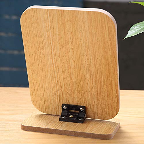 Aestivate Rectangular Compact Table Mirror Standing Wood Framed Rectangle Tabletop Makeup Mirror Desktop Mirror 90 Degree Rotating Mirror - size: 8"L x 6.3"W