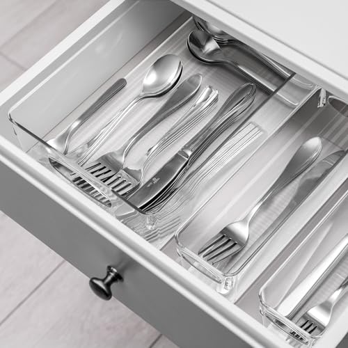Sorbus Clear Plastic Organizing Bins 10-Pack, Clear Bins, Refrigerator & Pantry Organizer - size: Small/Medium/Large/XL, style: 10 Pack