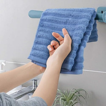 Ribbed Hand Towels for Bathroom, Hotel & Spa Quality Soft Hand Towel Set | for Men Women, 480 GSM (Ocean Blue) - color: Ocean Blue