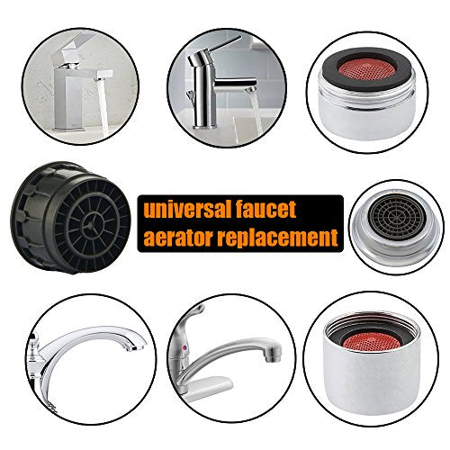 JQK Faucet Areator, 2.2 GPM Flow Retrictor Insert Faucet Aerators Replacement Parts Bathroom 3 Pack, FA2-P3 - color: Red-2.2 gpm