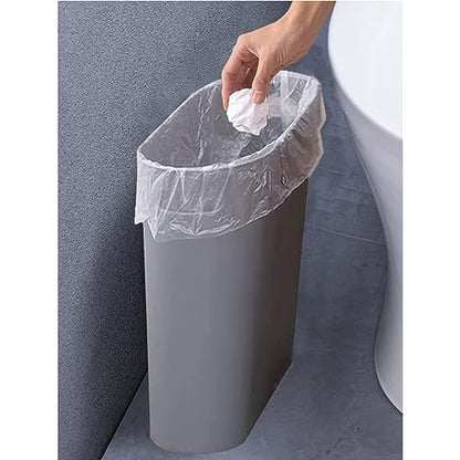 2 Pack Slim Waste Basket 3.2 Gallon/12 L Office Trash Can Narrow Garbage Container Bin with Handles, Small Narrow Trash Can for Office, Home and Narrow Spaces, Grey - color: Grey