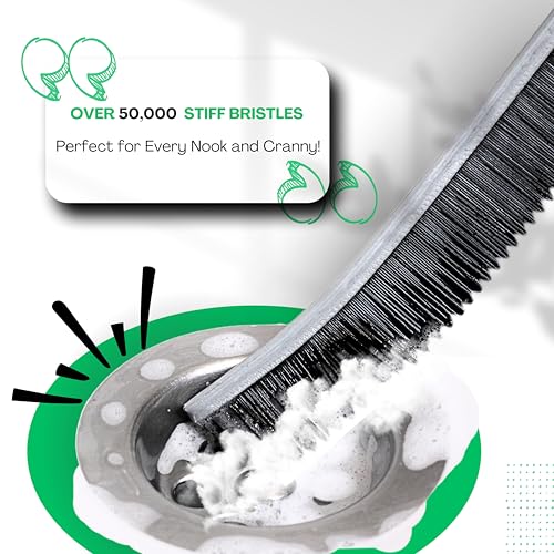 Hard Bristle Crevice Cleaning Brushes for Household use - Multifunctional Crevice Cleaning Tools for Housekeeping & Bathroom Cleaning Tools - Small Cleaning Brushes for Tight Spaces