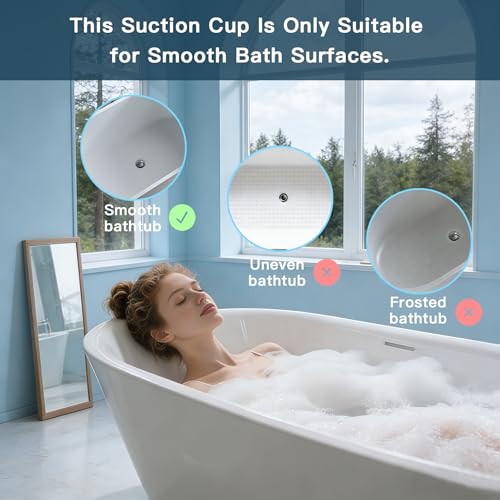 Bubble Bath Massager Mat with Ambient Light & Remote Control | 74 bubble jets，Inflatable pillow，Upgraded anti-slip suction cup，Noise reduction machine，Relieve fatigue and muscle soreness