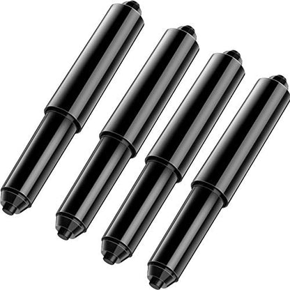 Shappy 4 Pcs Universal Toilet Paper Holder Replacement Rod Spring Loaded Plastic Retractable Paper Replacement Rod Toilet Tissue Roll Holder Insert for Bathroom Home Fixture Accessories (Black) - color: Black