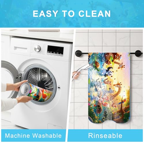 Upgrade Cartoon Baby Bath Mat Non Slip - 40"x16" Extra Long Bathtub Mat for Baby Eco Friendly Durable Bath Mat for Tub Non Slip Kids Tub Mat with Suction Cups, Machine Washable and No Fading, Dusk - color: L-dusk