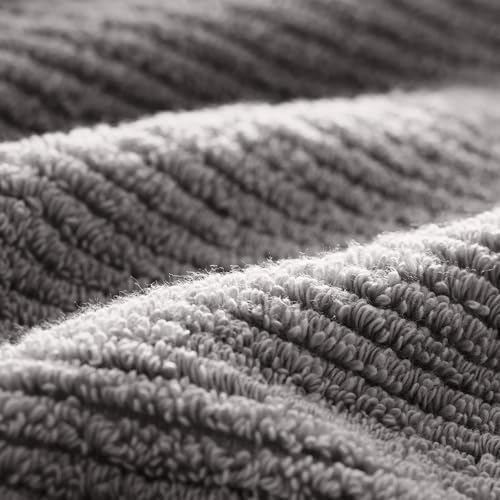 BOLL & BRANCH Turkish Ribbed Washcloth Set, Stone | Set of 2 - 100% Organic Turkish Cotton - Soft Absorbent Luxury Spa Washcloths, Ribbed Texture - Quick Dry Bathroom Essentials - color: Stone, style: Turkish Ribbed