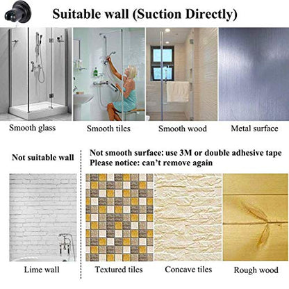 JiePai Suction Cup Shower Head Holder-Adjustable,Oil Rubbed Bronze | 20° adjustable angle,Removable,No-drill wall mount,fits 3/4 handheld,Works on tile glass metal,For bathroom/RV - color: Adjustable Holder-Oil Rubbed Bronze