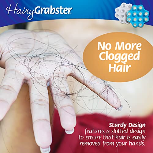 As Seen on Shark Tank Hair Shower Drain Hair Catcher, Hair Stopper Bathtub Drain Protector, & Catcher Drain Cover Alternative, Must-Haves HairyGrabster, 1 Pack, Blue - color: Blue, size: 1 Pack