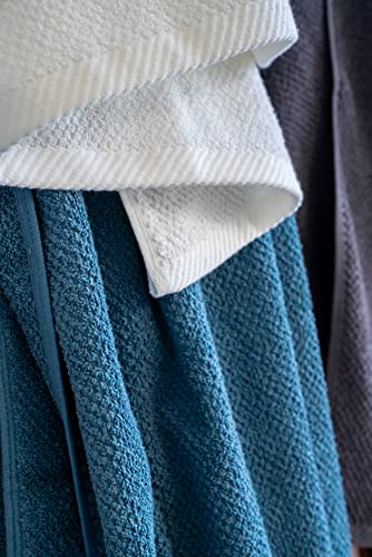 Simpli-Magic 79456 Popcorn Textured Bath Towels, 4 Pack, Blue - color: Blue