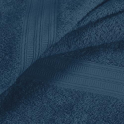BOUTIQUO 6 Pack Cotton Towel Set, Contains 2 Bath Towels 27x54 inch, 2 Hand Towels 16x24 inch & 2 Wash Coths 12x12 inch, Ideal Everyday use, Ultra Soft Compact & Lightweight - Mineral Blue - color: Mineral Blue, size: 6 Piece Towel Set
