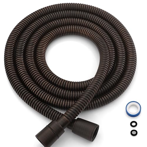 G-Promise 70 Inch Stainless Steel Long Shower Hose Replacement | Thickened and Stretchable Design, Built to Last, Tangle & Kink Free, Universal Fit,Tool-free Installation - color: Oil Rubbed Bronze, size: 70 Inch