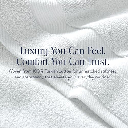 Brooklinen Super-Plush Turkish Cotton Bath Towels - Set of 4 - Cotton, 820 GSM, Highly Absorbent, Machine Washable, Perfect for Home & Bathroom (30" x 58", Solid White)